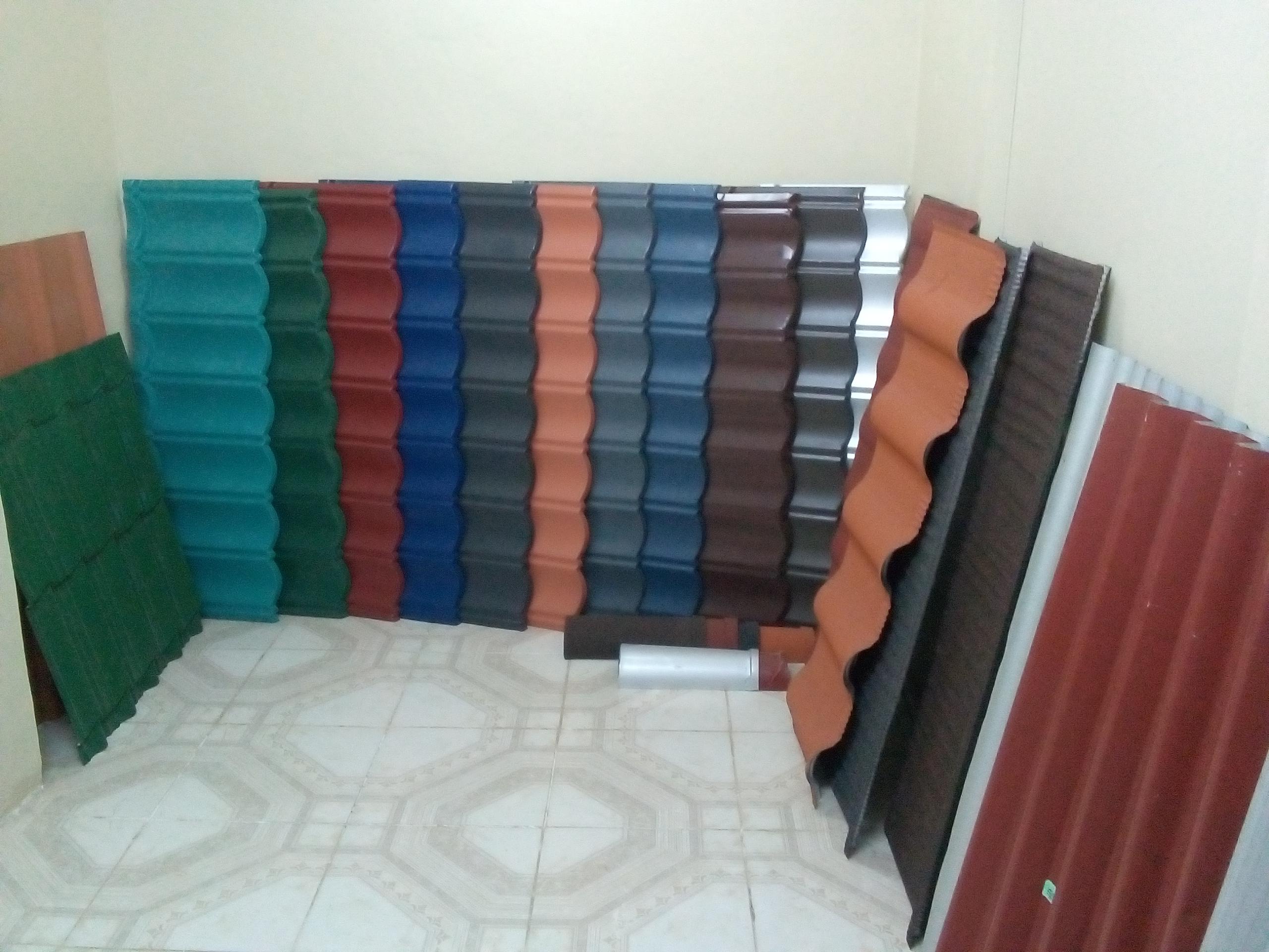 Metal roof tiles in a range of colours