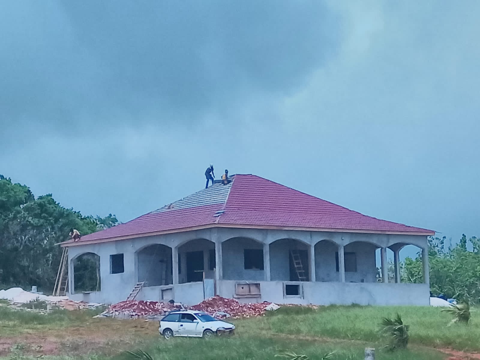 Completed roof